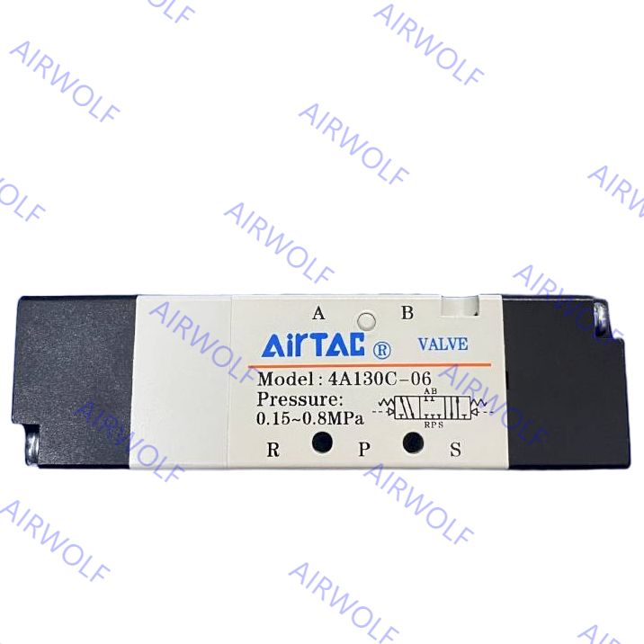 AIRTAC 4A130C-M5/06, 4A130E-M5/06, 4A130P-M5/06 4A100 Series 5/3 way Air Valves M5 1/8"