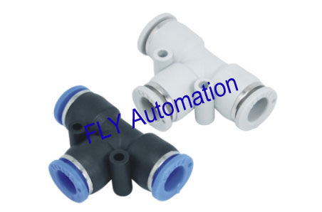 One Touch PE Union Pisco Tee Plastic Metric Pneumatic Tube Fittings