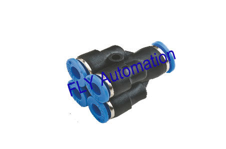 PRG Different Diam Double Y One Touch Cross Plastic Pneumatic Tube Fittings