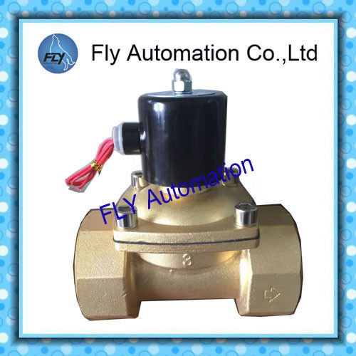 3inch Operated Directly 76mm Water Solenoid Valves , Threaded 2 Way Brass valves