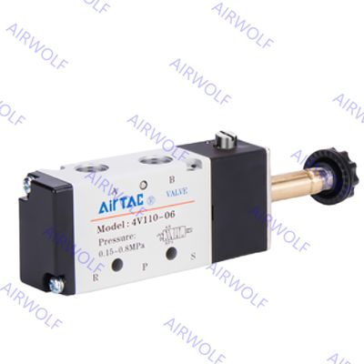 4V110-06 4V120-06 4V130-06 AIRTAC Aluminum alloy Electric Solenoid Valves with 1/8